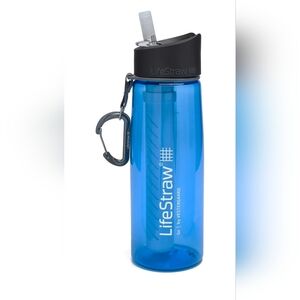 LifeStraw Blue Water Bottle with Carabiner